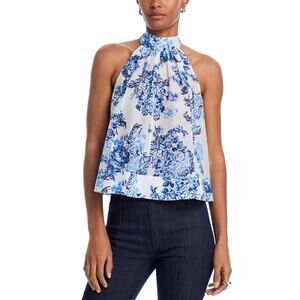 CINQ A SEPT Coastal Bouquet Rashan Sleeveless Cotton & Silk Top